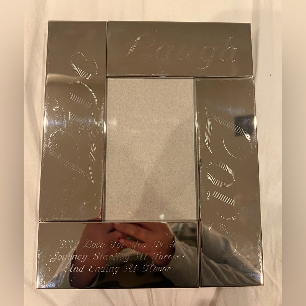 Silver 'Live Laugh Love' Mirror Frame